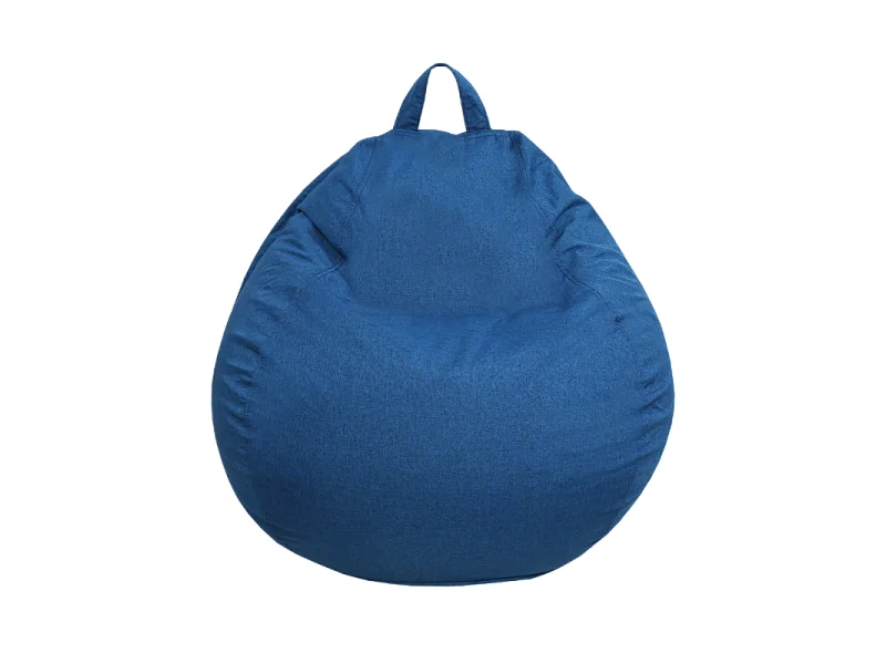 Pouf poire déhoussable bleu 120 x 100 cm
