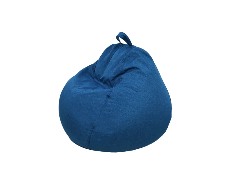 Pouf poire déhoussable bleu 120 x 100 cm