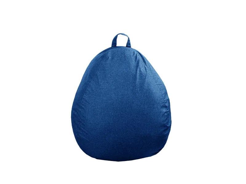Pouf poire déhoussable bleu 120 x 100 cm