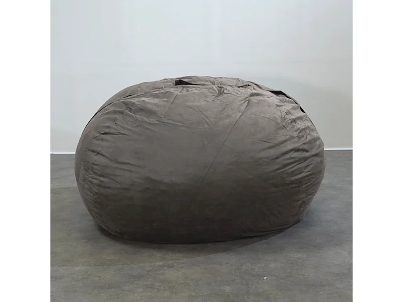 Pufe gigante microcamurça cinzento 160 cm