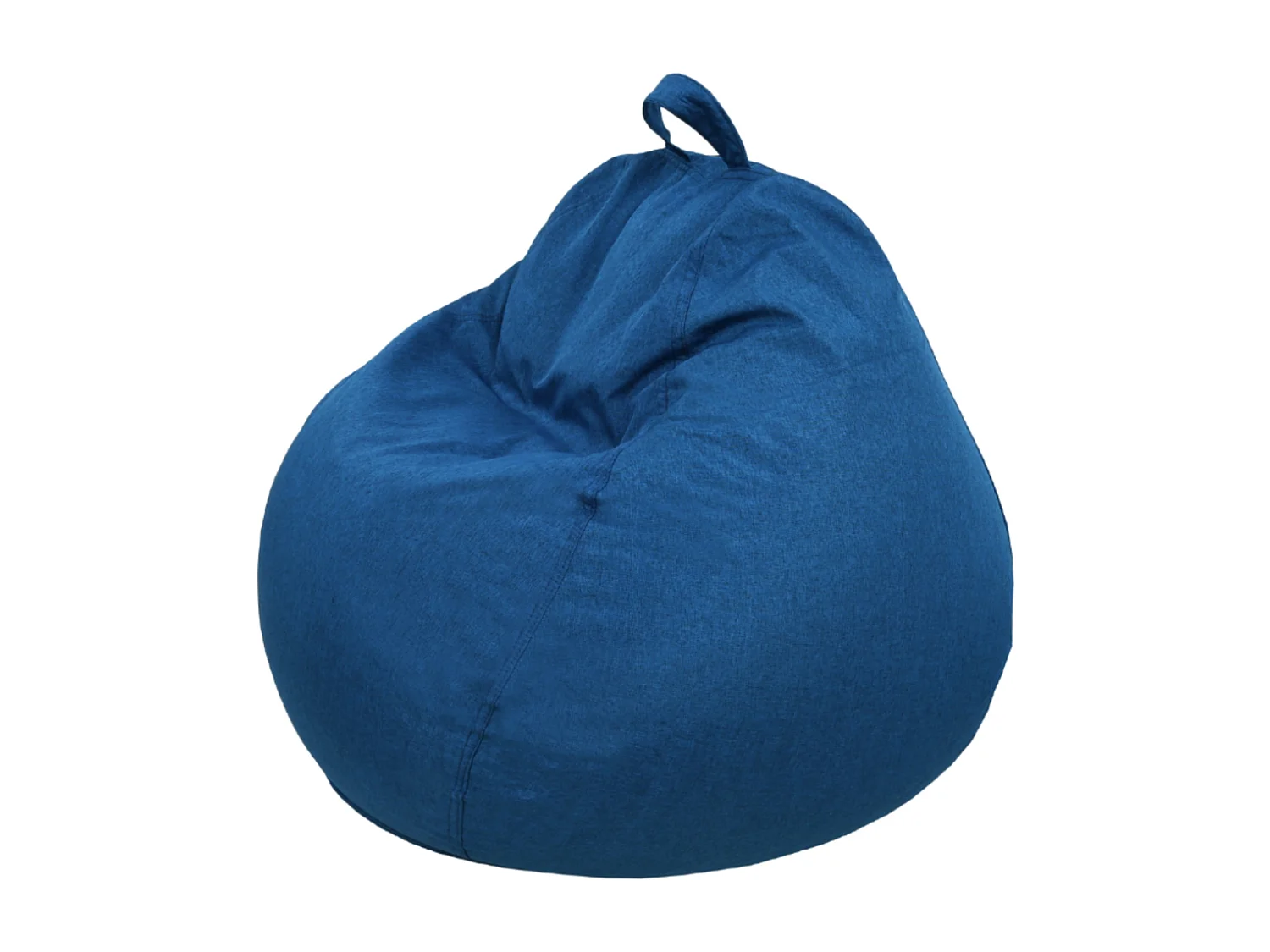 Pouf poire déhoussable bleu 105 x 85 cm