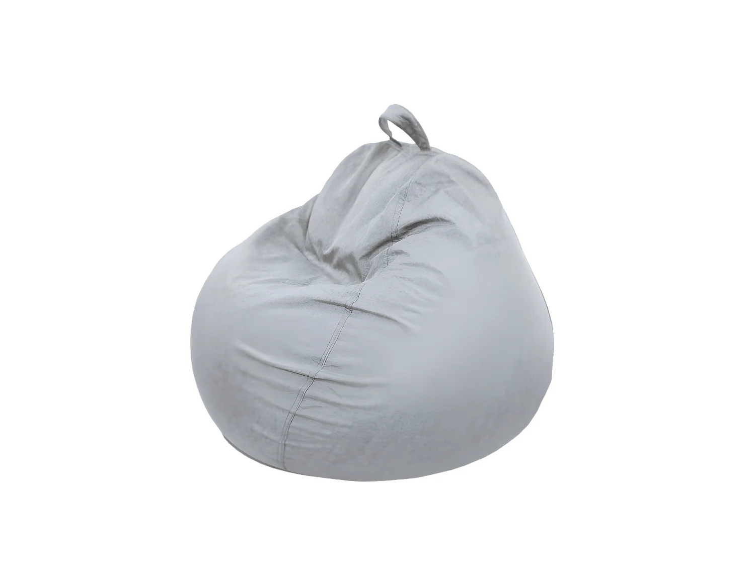 Pouf poire déhoussable gris 120 x 100 cm
