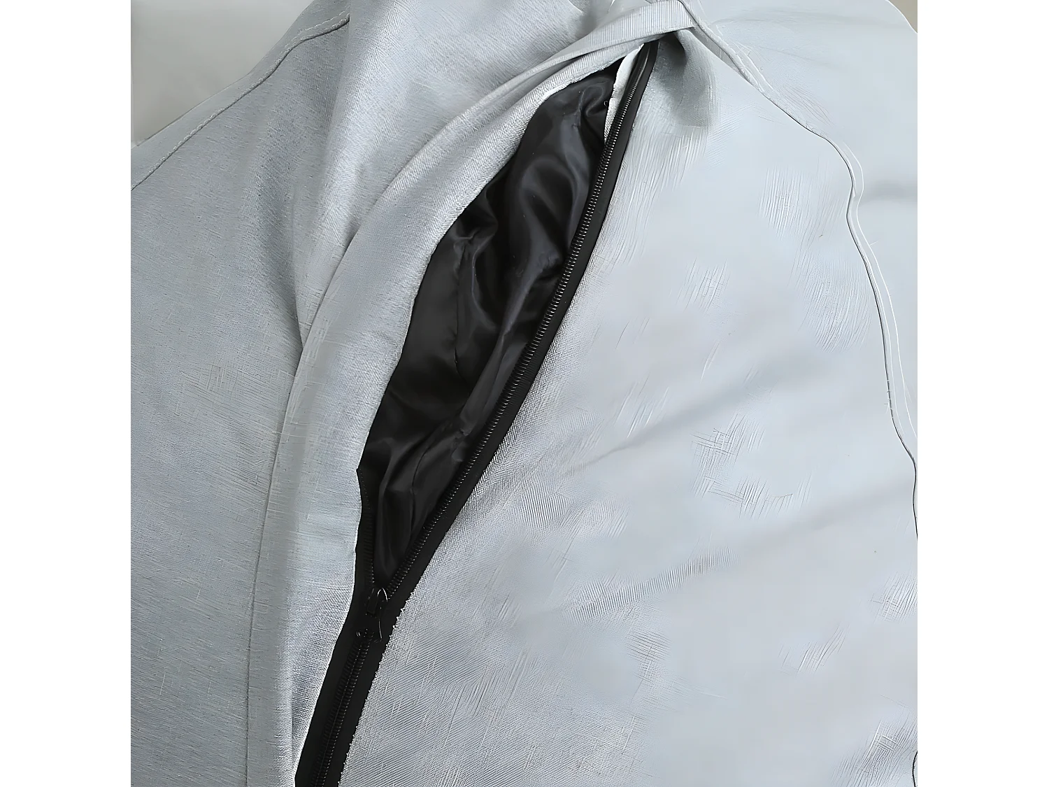 Pouf poire déhoussable gris 120 x 100 cm