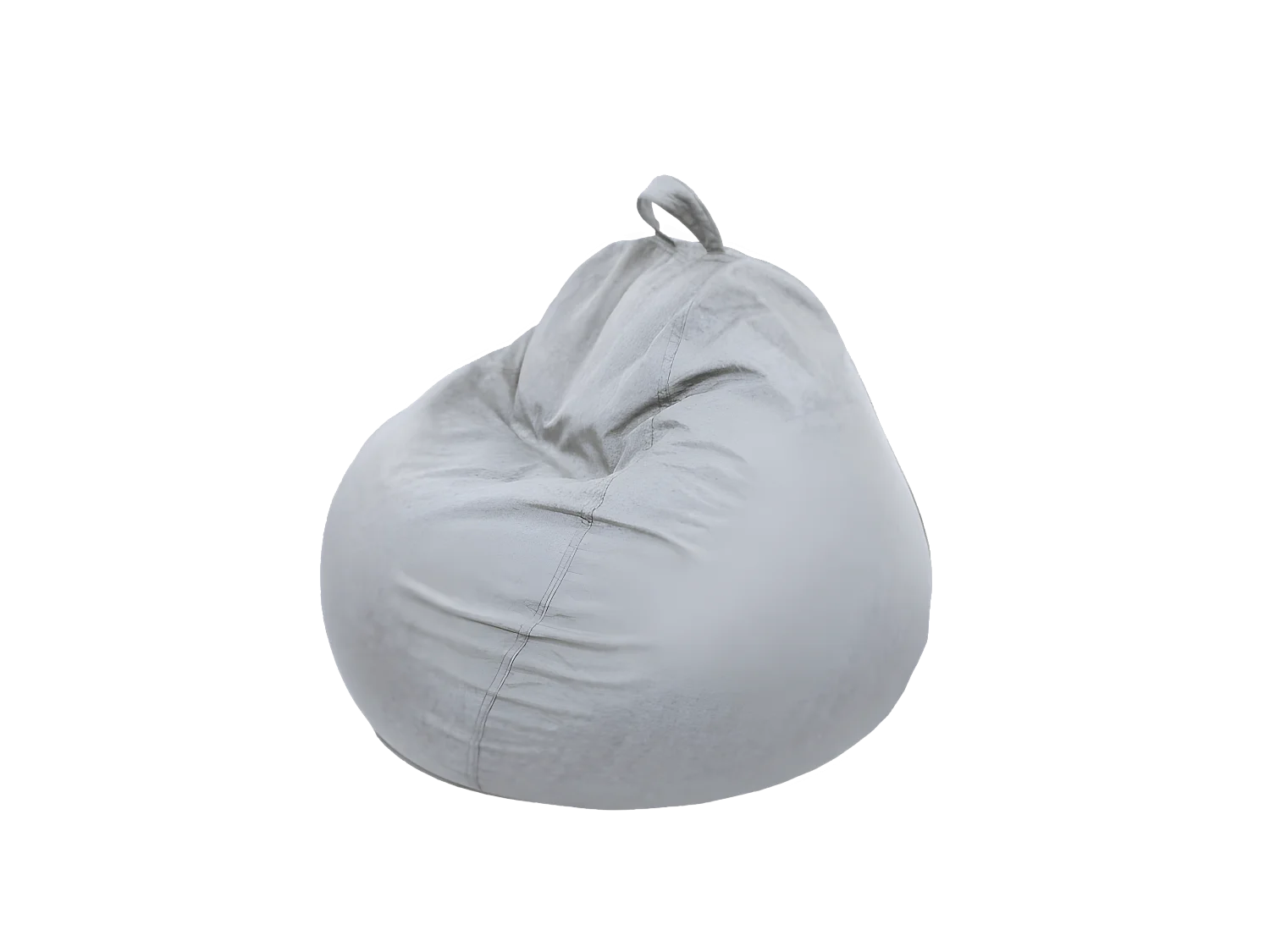 Pouf poire déhoussable gris 120 x 100 cm