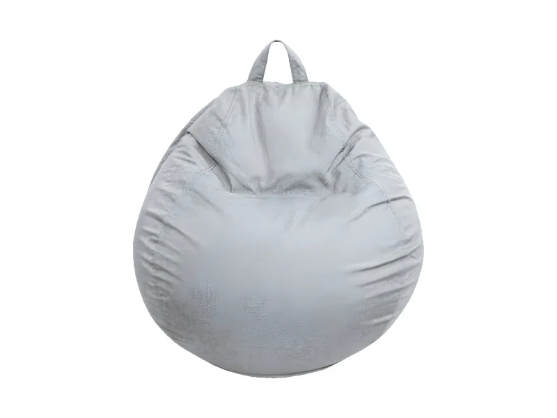 Pouf poire déhoussable gris 120 x 100 cm