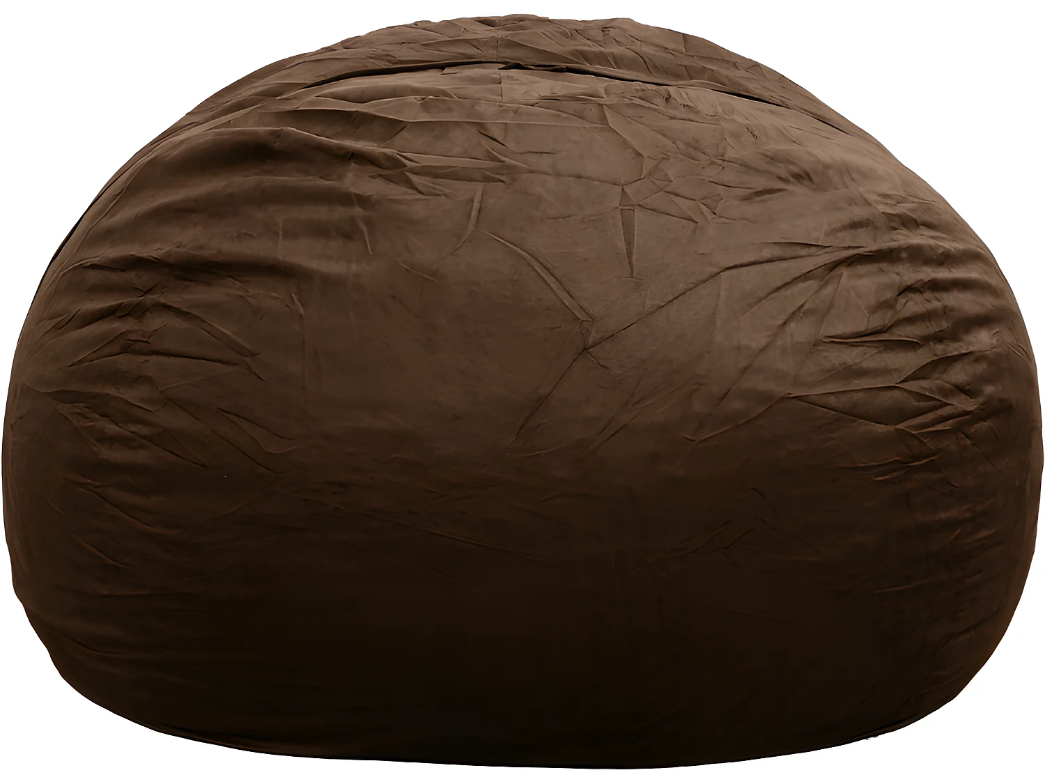Pouf géant déhoussable microsuède chocolat 180 cm