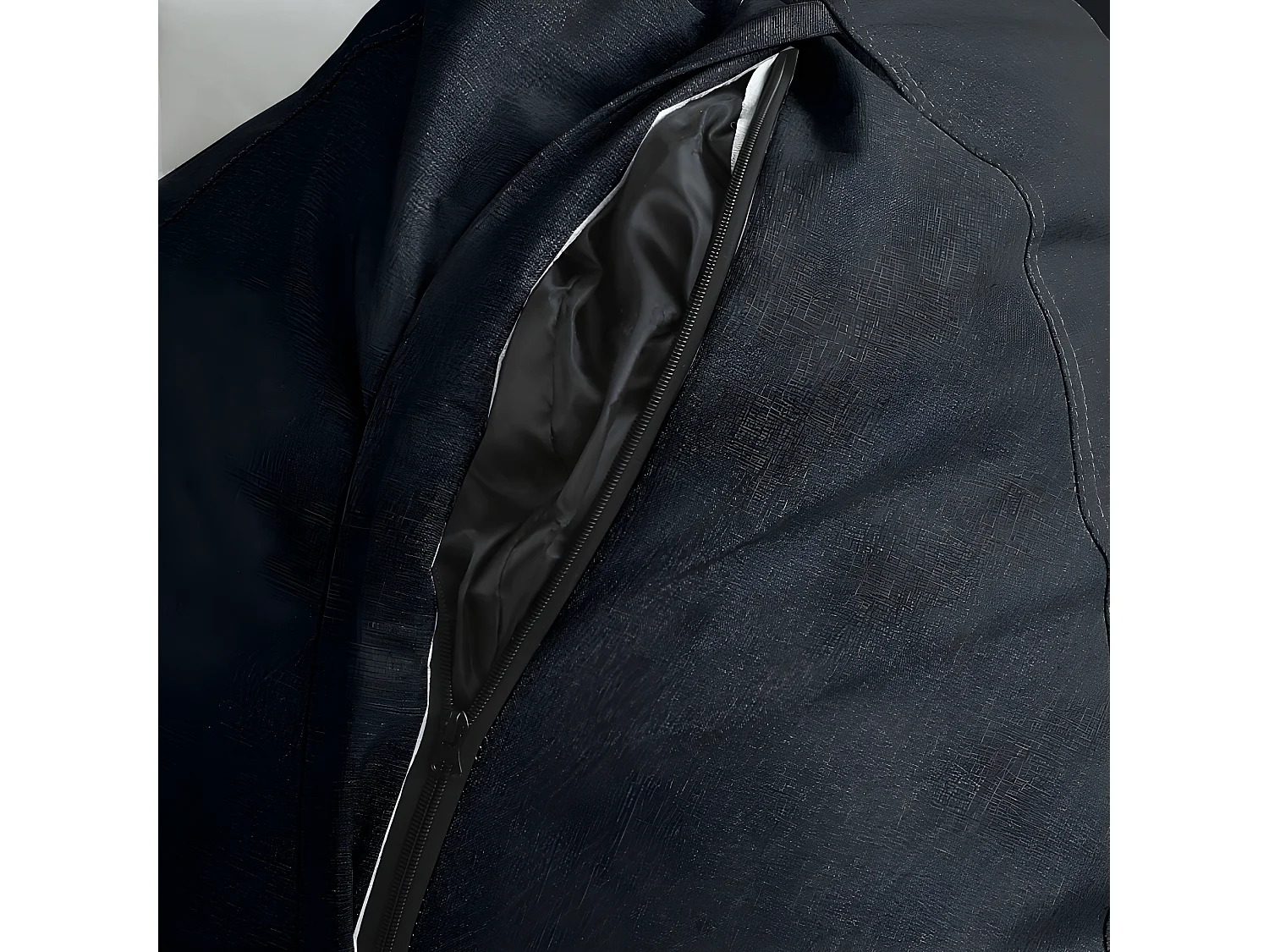 Zwarte peervormige poef 80 x 70 cm