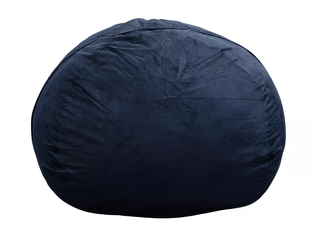 Kauf Unique Pouf aus Mikro-Wildleder 120 cm, Nachtblau