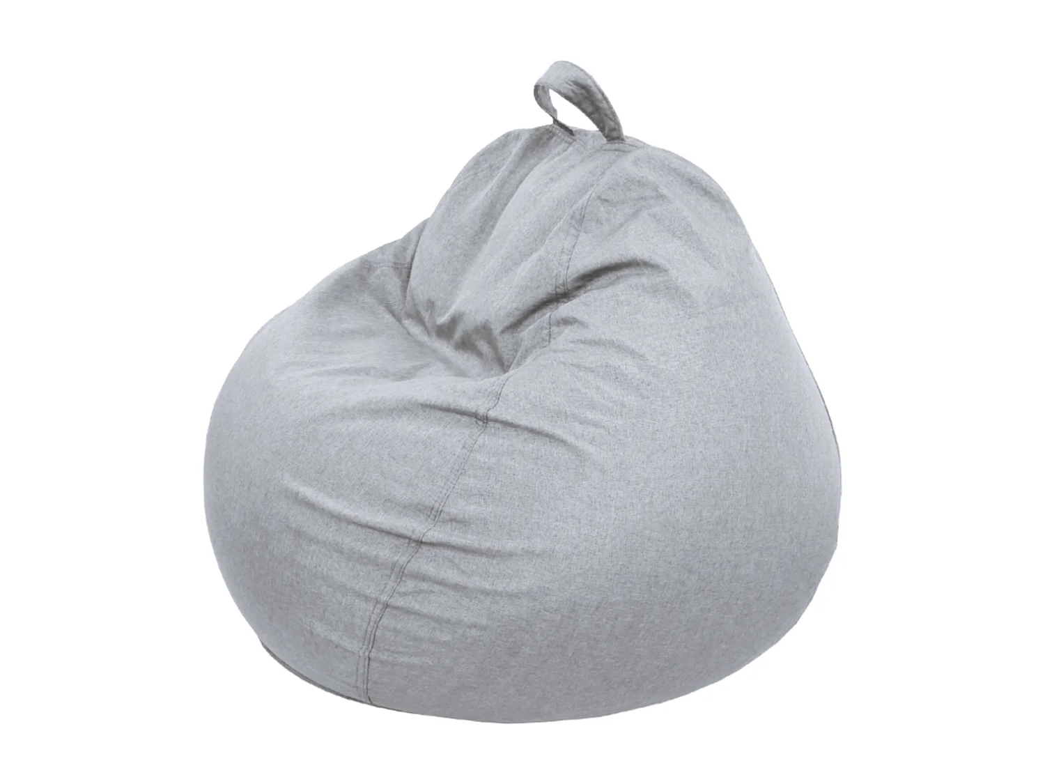 Pouf poire déhoussable gris 105 x 85 cm