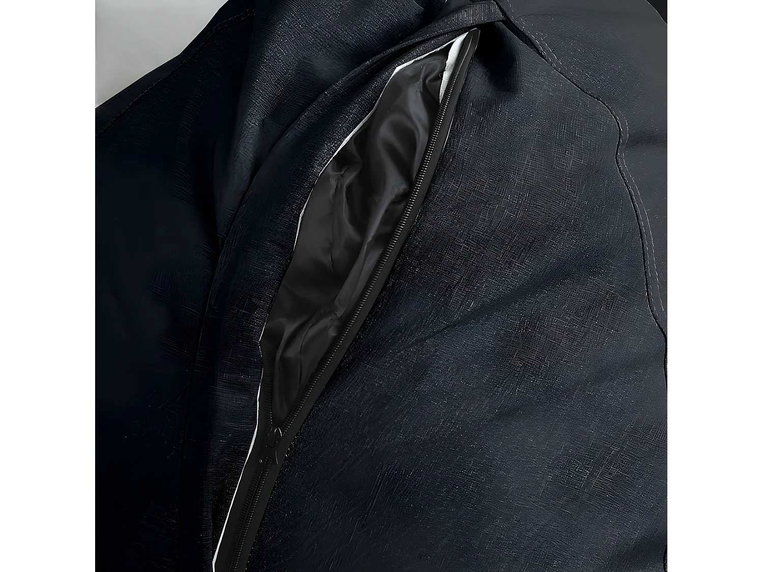 Zwarte peervormige poef 105 x 85 cm