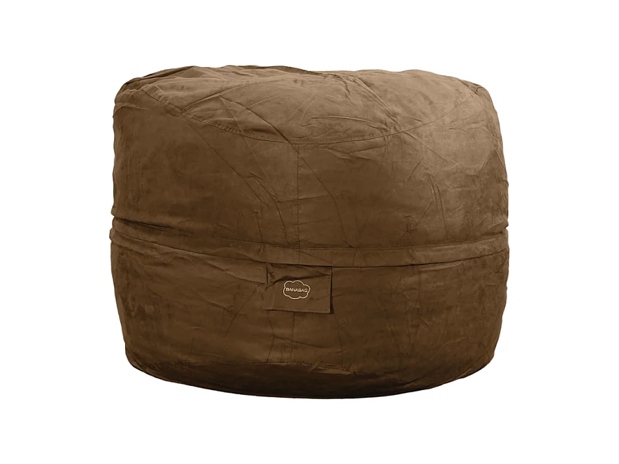 Reuze chocolade microsuède poef 120 cm
