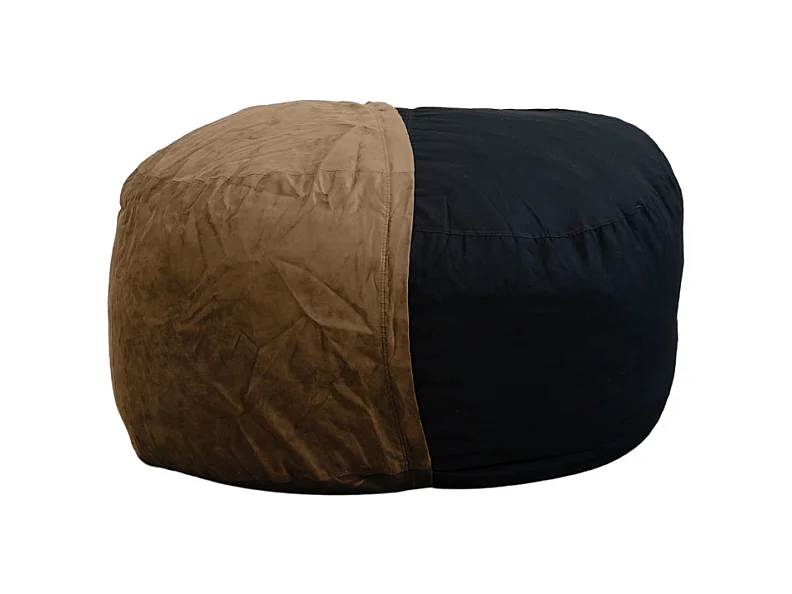 Reuze chocolade microsuède poef 120 cm