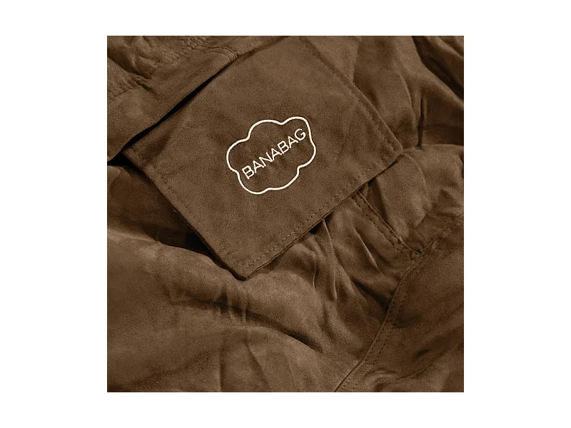Reuze chocolade microsuède poef 120 cm
