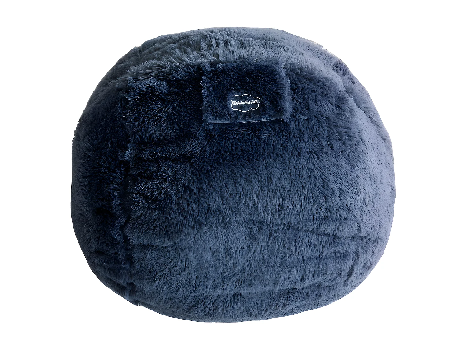 Puf gigante de pelo gris 140 cm