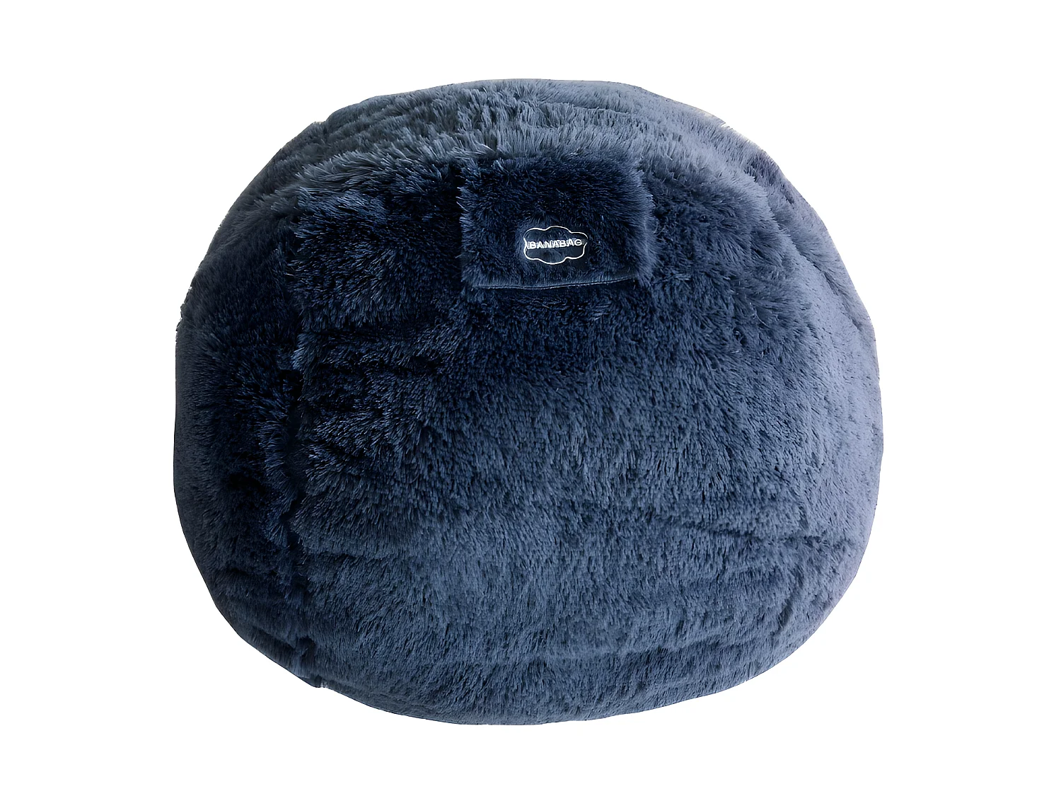 Puf gigante de pelo gris 140 cm