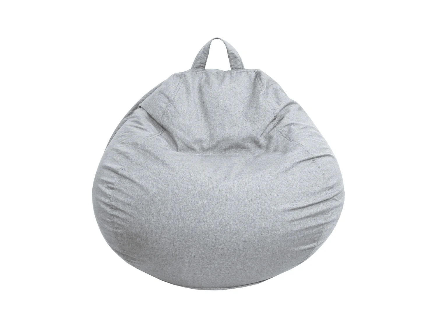 Pouf poire déhoussable gris 80 x 70 cm