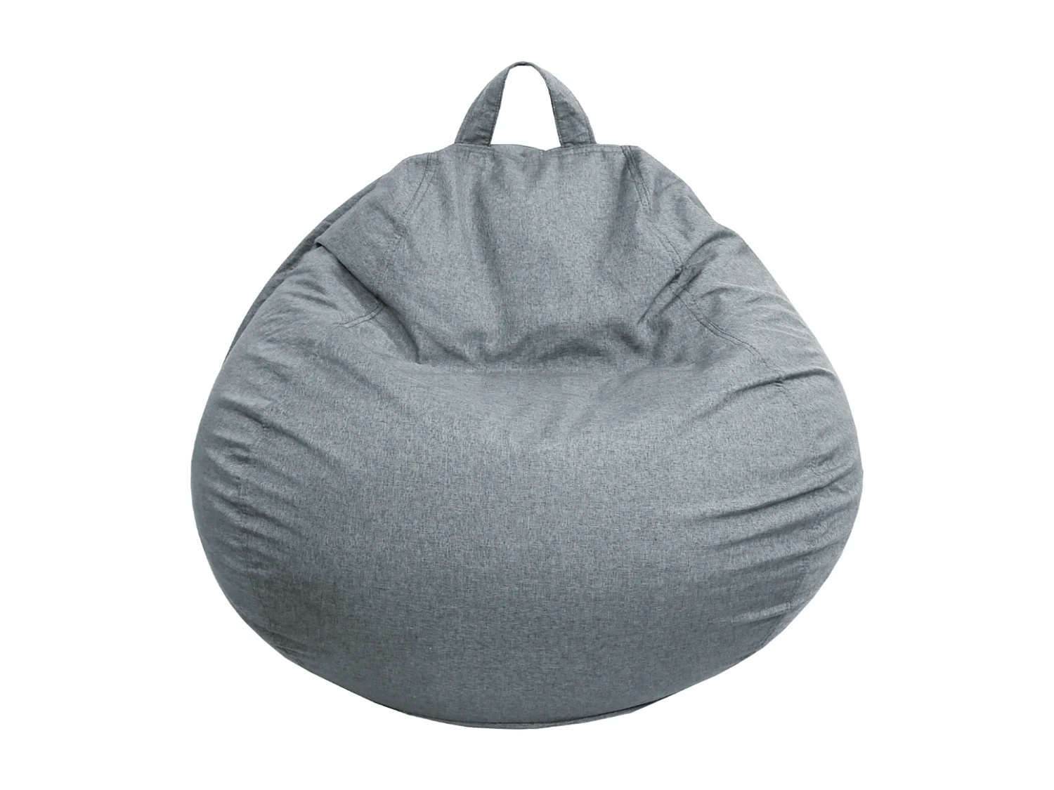 Pouf poire déhoussable gris foncé 105 x 85 cm