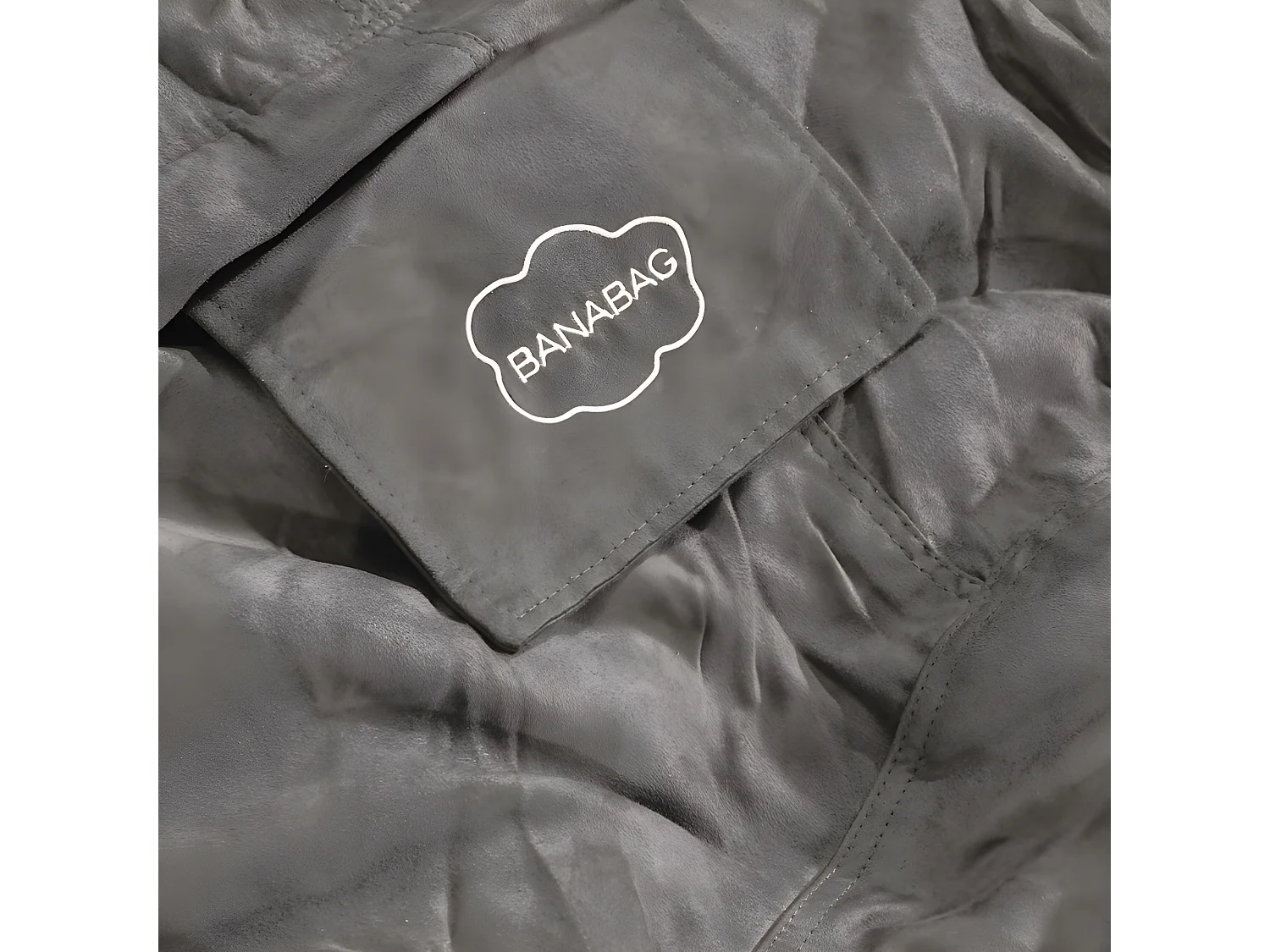 Reuze grijze microsuède  180 cm