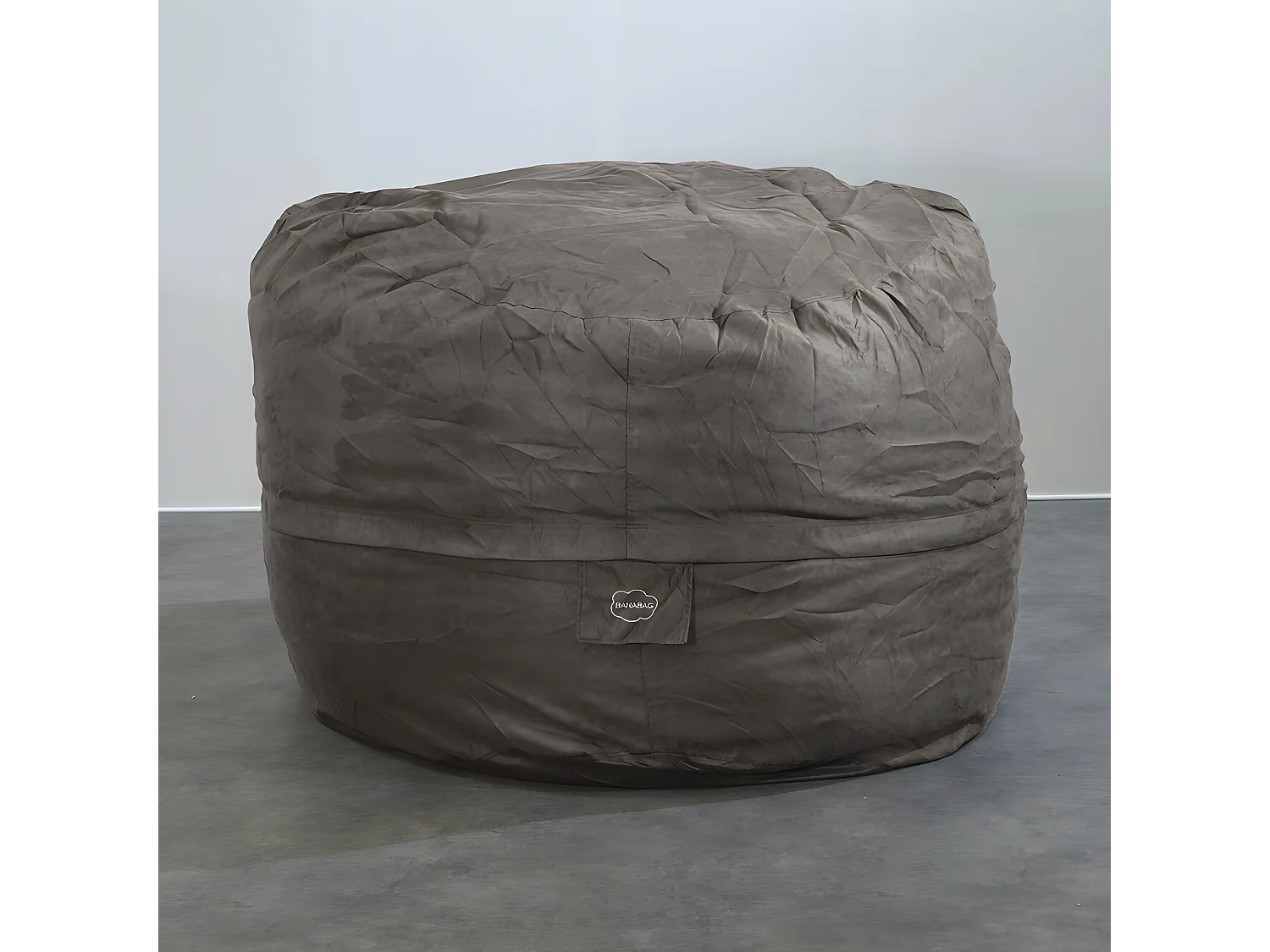 Reuze grijze microsuède  180 cm