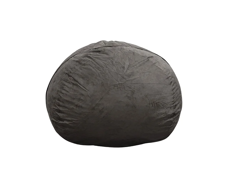 Pouf géant déhoussable microsuède gris 140 cm