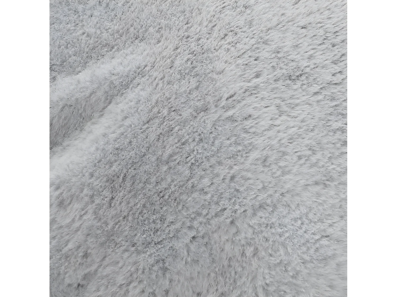 Coussin de lecture déhoussable fausse fourrure gris clair 50 x 70 cm