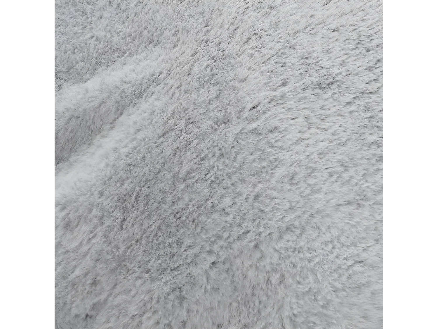 Coussin de lecture déhoussable fausse fourrure gris clair 50 x 70 cm