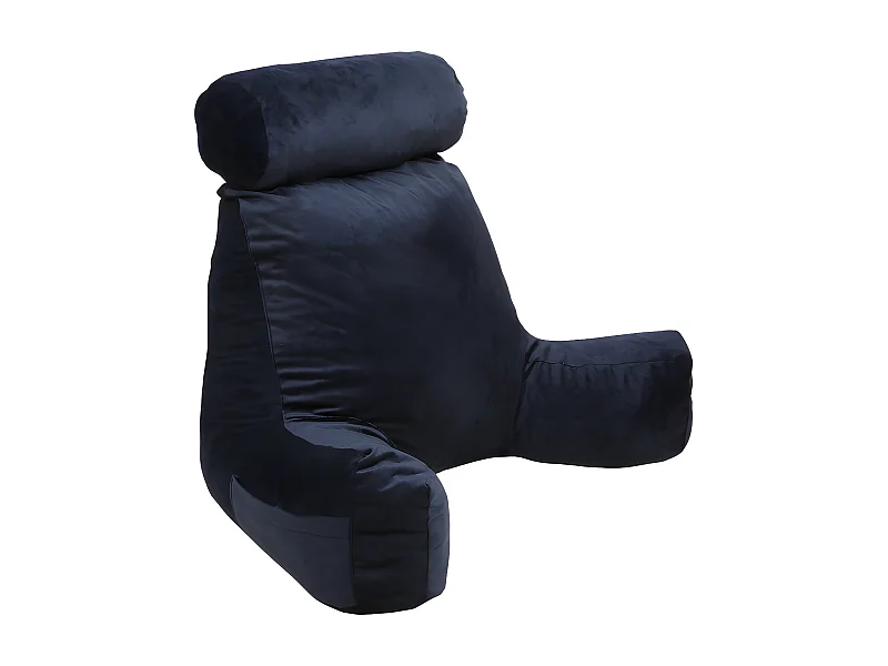 Lesekissen Samt 65 x 80 cm, Mitternachtsblau