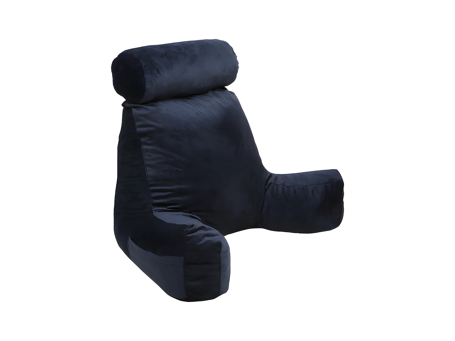 Coussin de lecture velours bleu nuit 65 x 80 cm