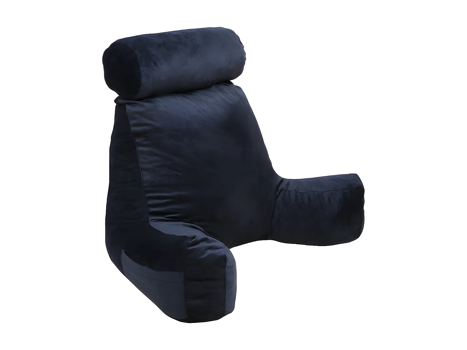 Almofada de leitura veludo azul escuro 65 x 80 cm