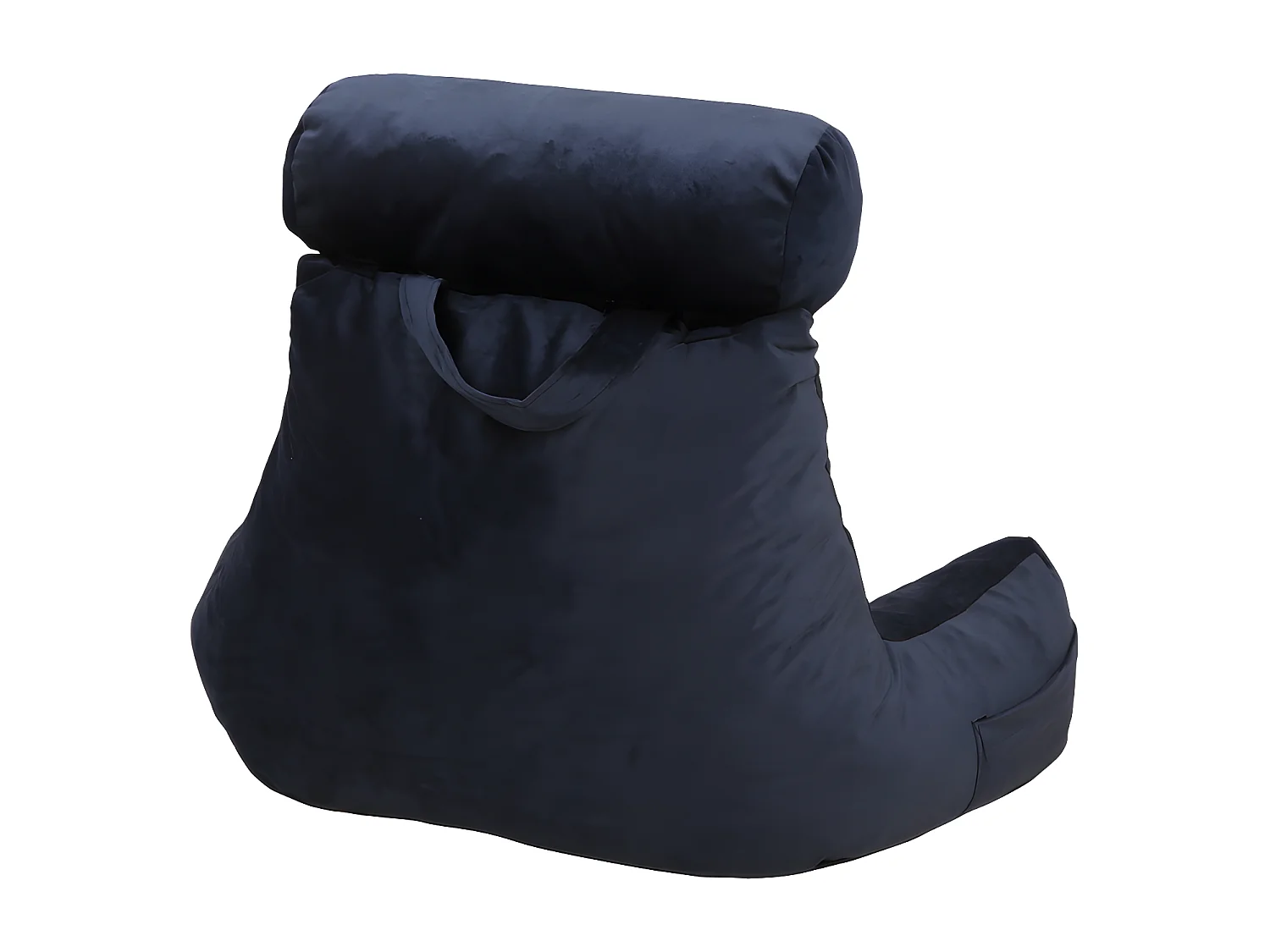 Almofada de leitura veludo azul escuro 65 x 80 cm