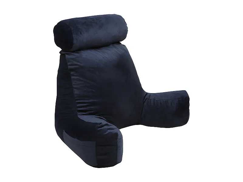 Lesekissen Samt 65 x 80 cm, Mitternachtsblau