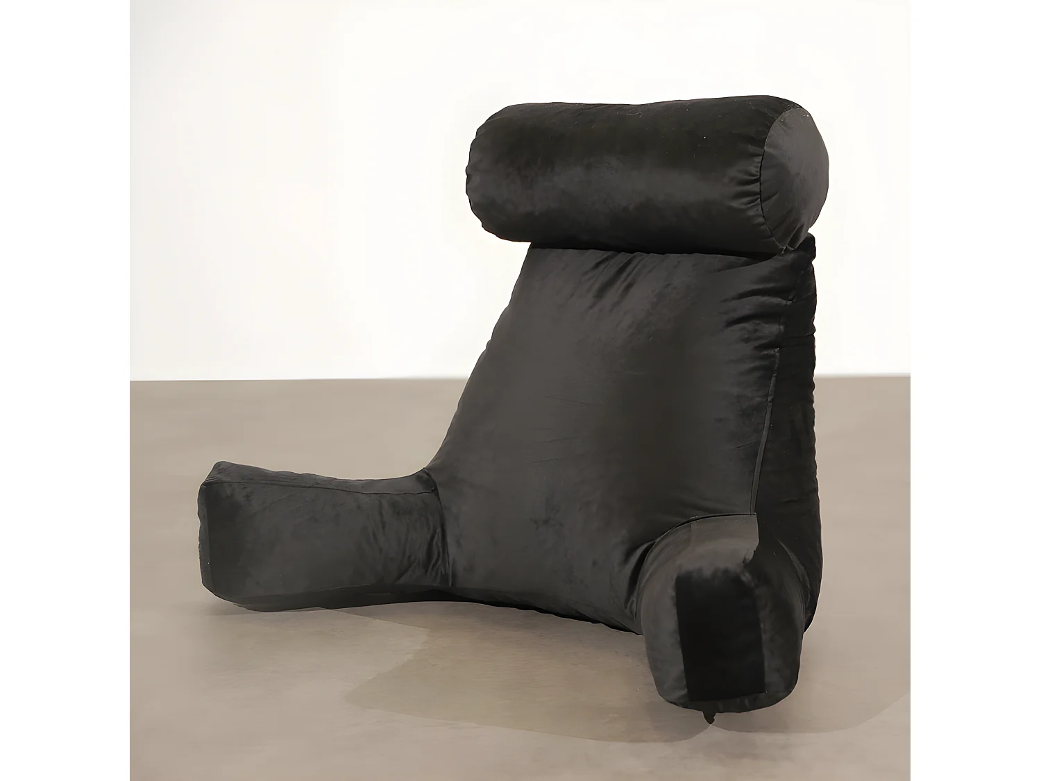 Coussin de lecture velours noir 65 x 80 cm