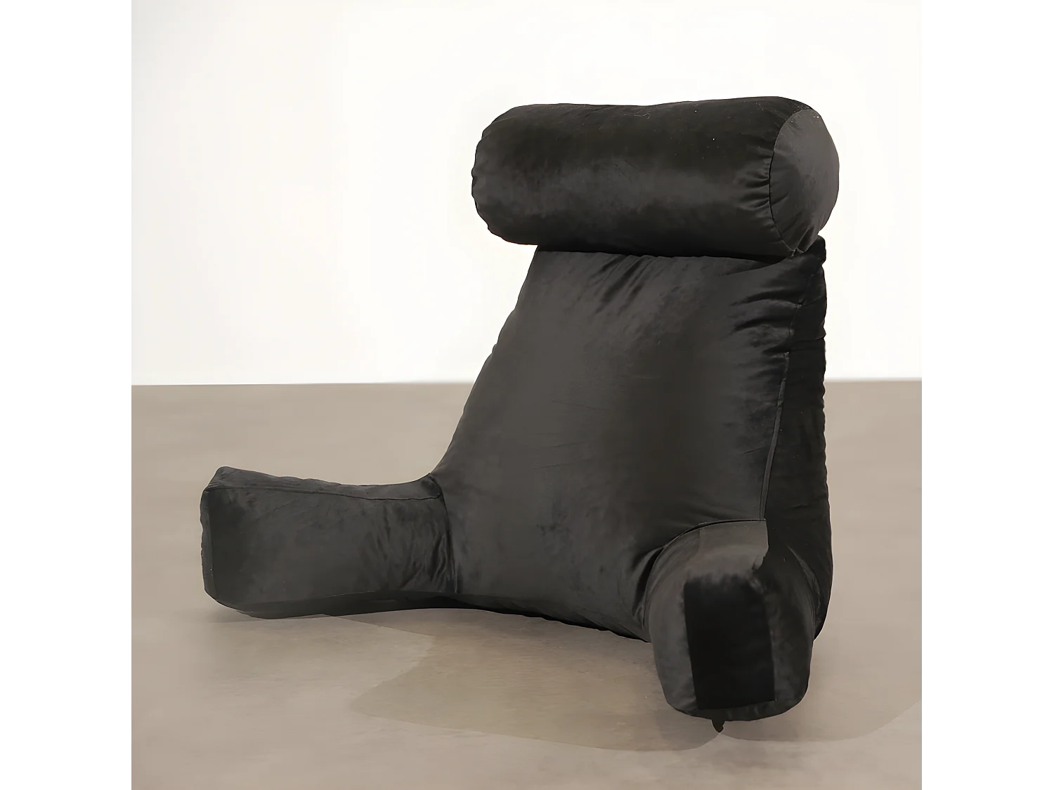 Coussin de lecture velours noir 65 x 80 cm