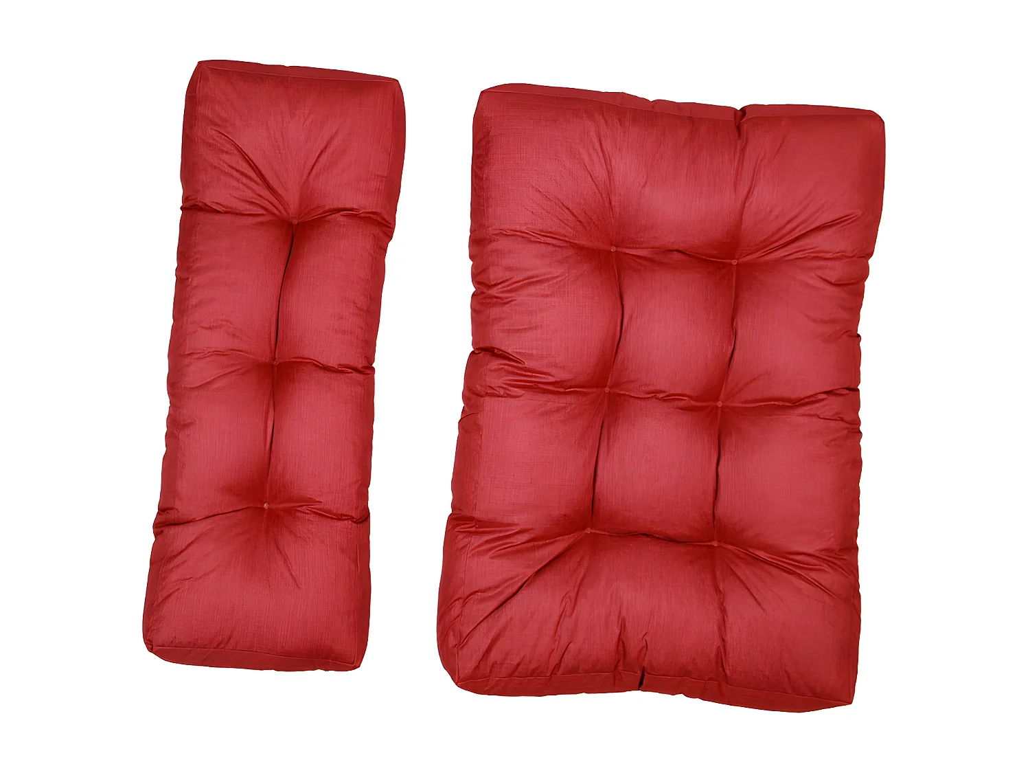 Coussins palette lot en polyester rouge 120x80x15 cm