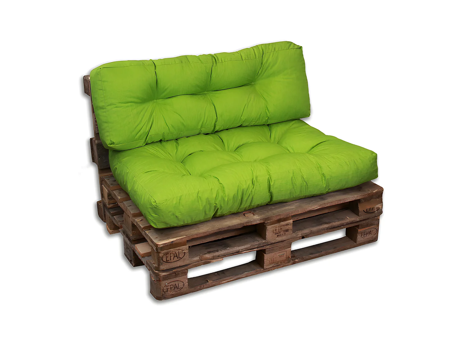 Coussins palette lot en polyester vert 120x80x15 cm