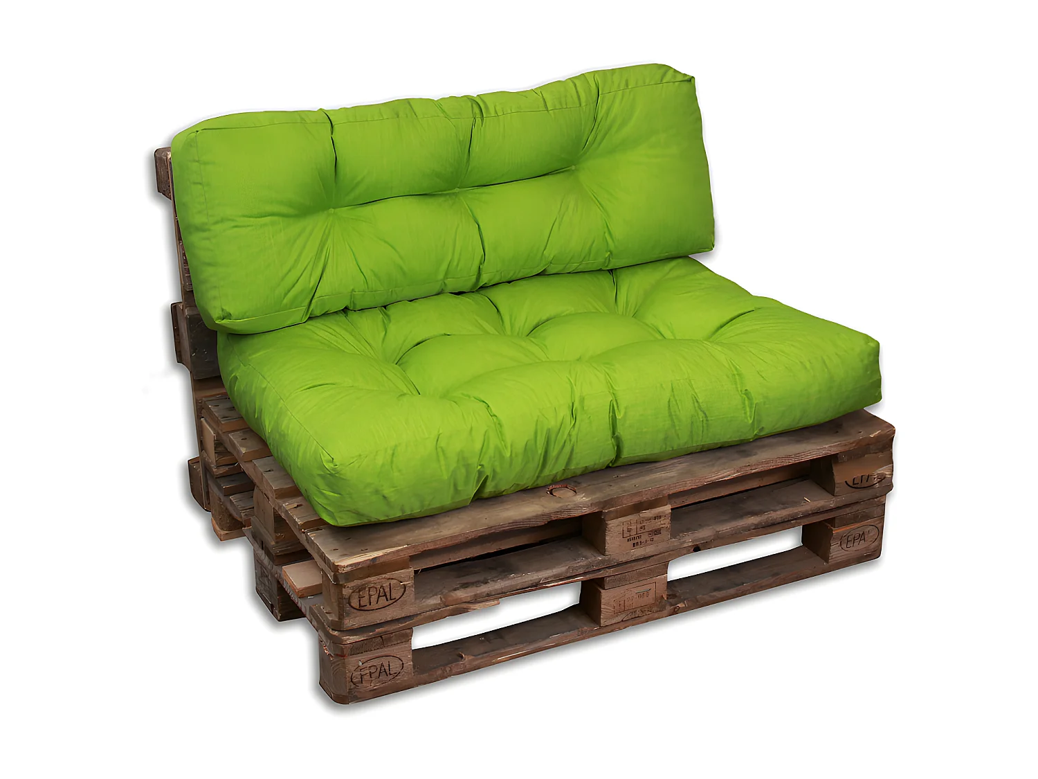 Cuscini per pallet in poliestere verde 120x80x15 cm