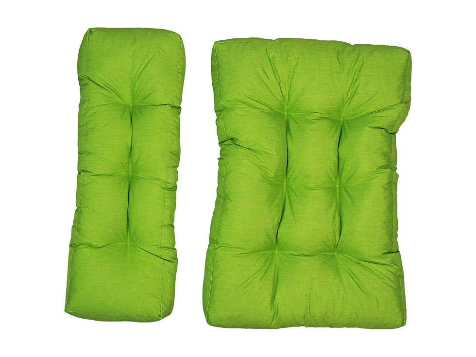 Coussins palette lot en polyester vert 120x80x15 cm