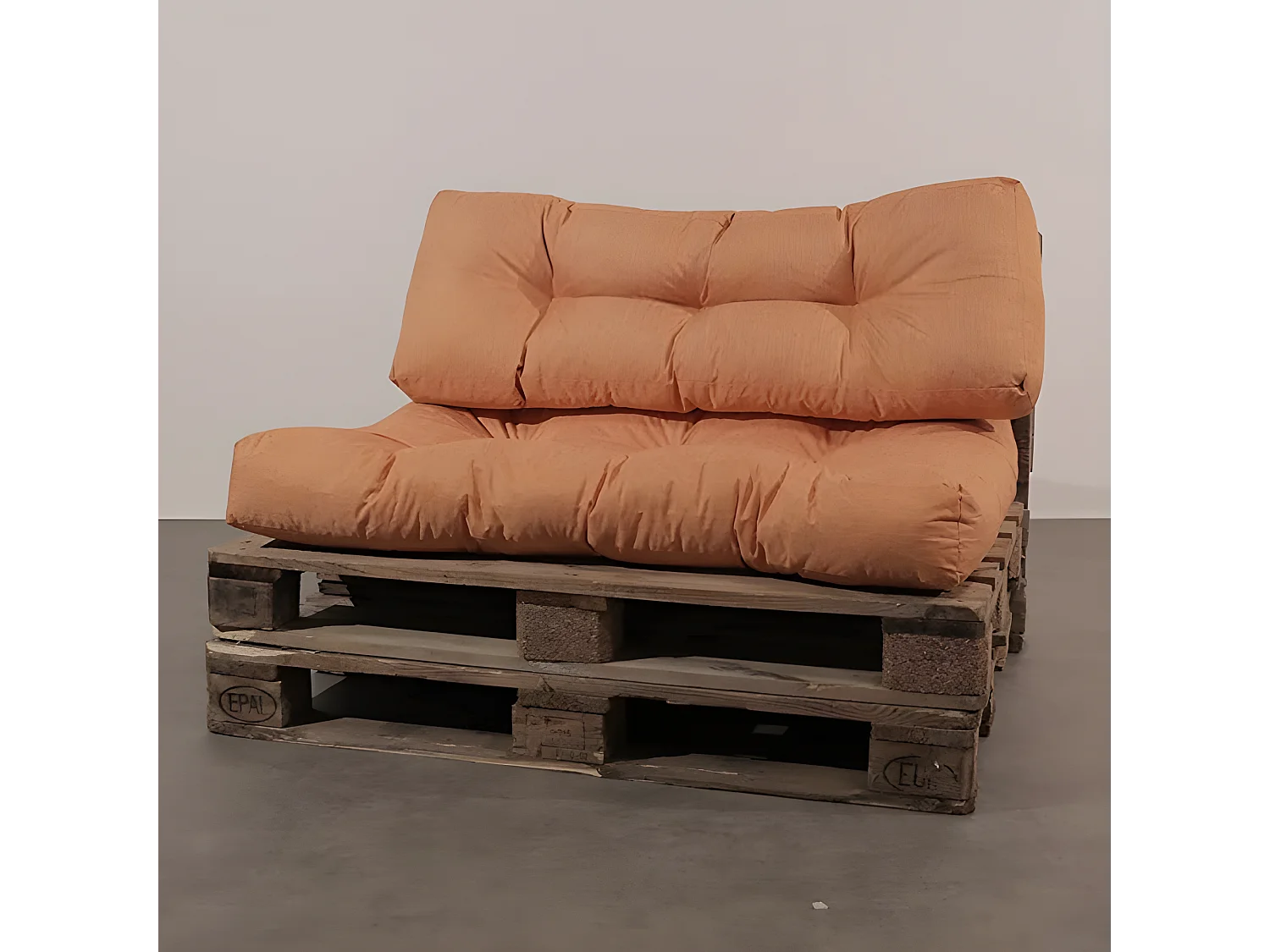 Coussins palette lot en polyester orange 120x80x15 cm