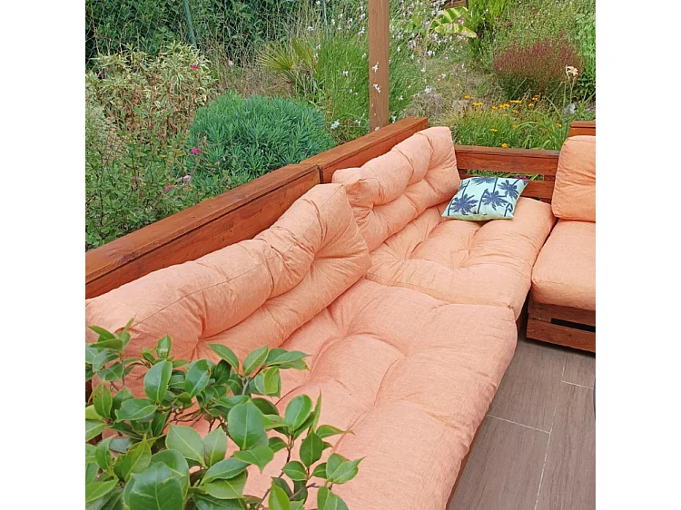 Palettenkissen aus polyester 120x80x15 cm, orange
