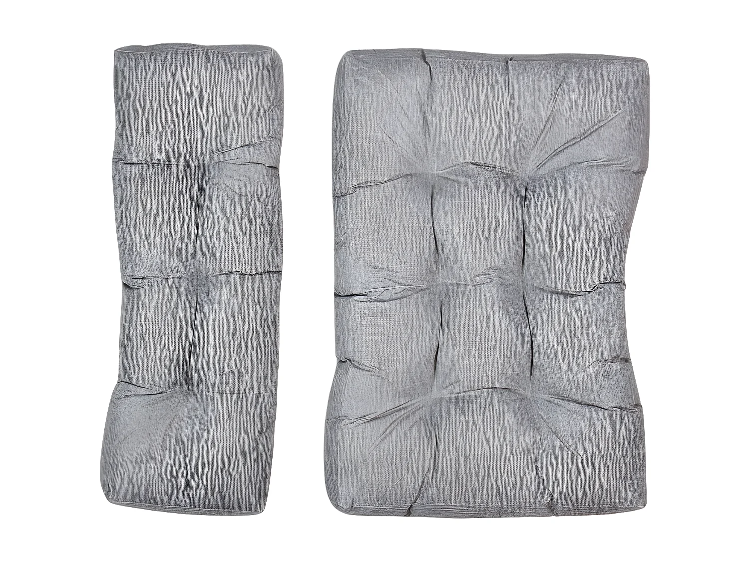 Cojines para palets de poliéster gris 120x80x15 cm