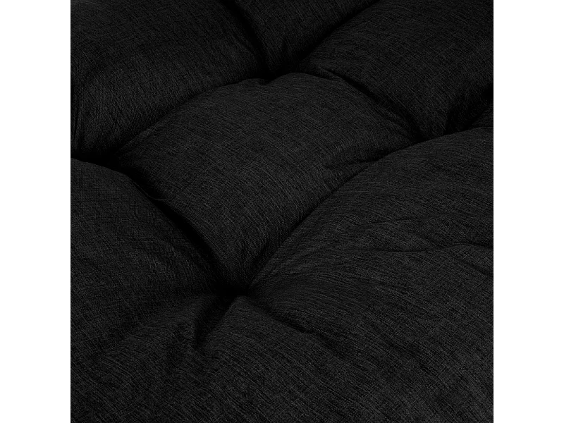 Zwarte palletkussens polyester 120x80x15 cm