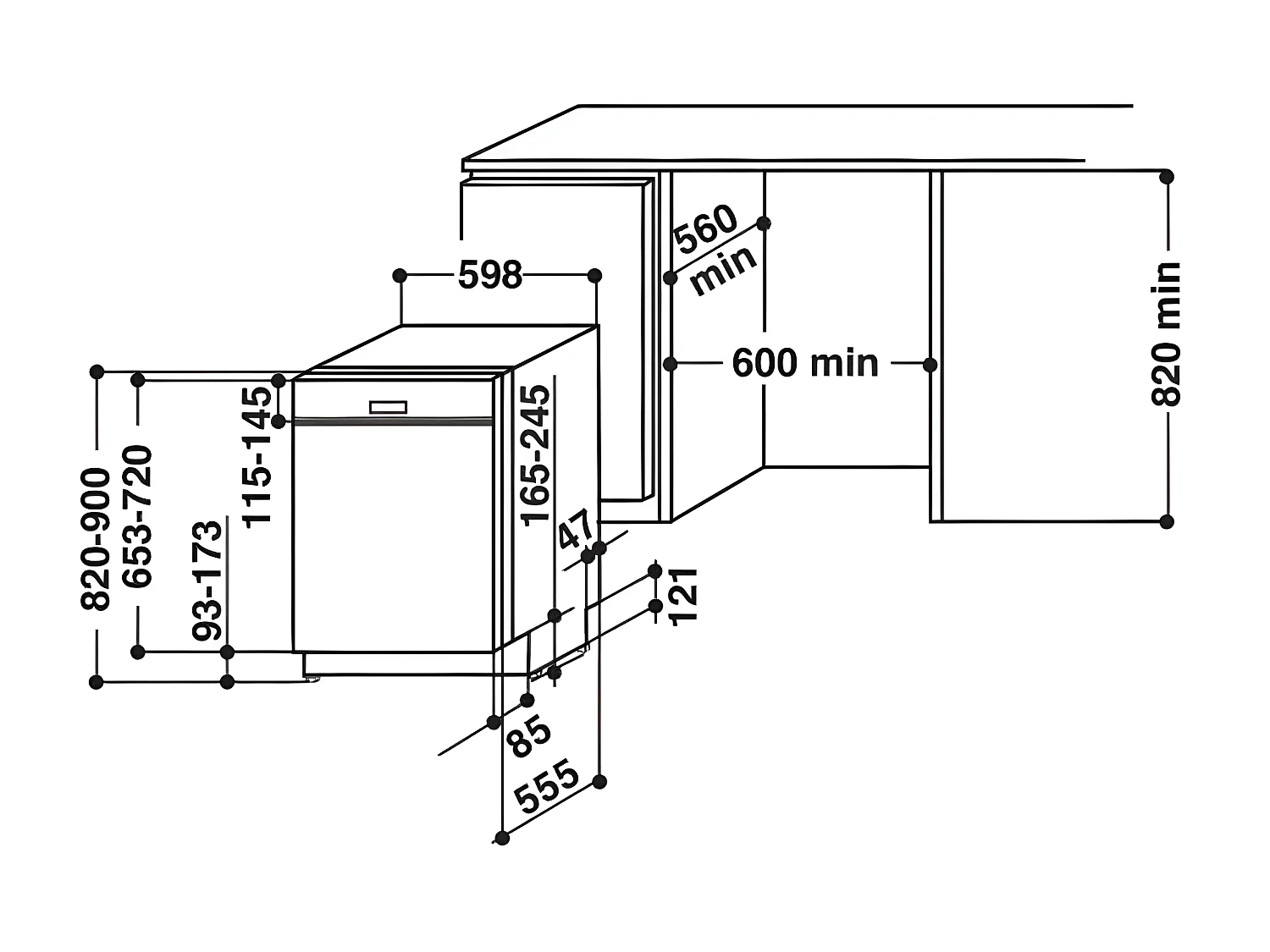 Lave-vaisselle encastrable WHIRLPOOL INTEGRABLE 14 Couverts 60cm D, WBC3C34PB