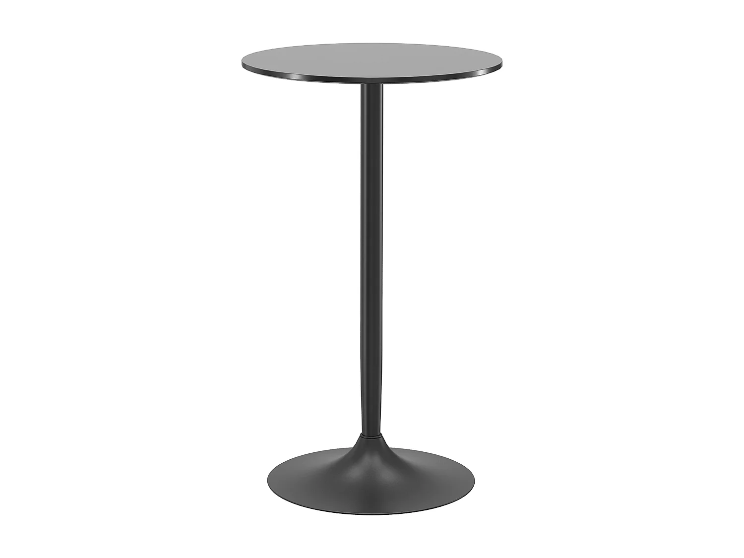 Table de bar ronde style contemporain dim. 60L x 60l x 102H cm noir