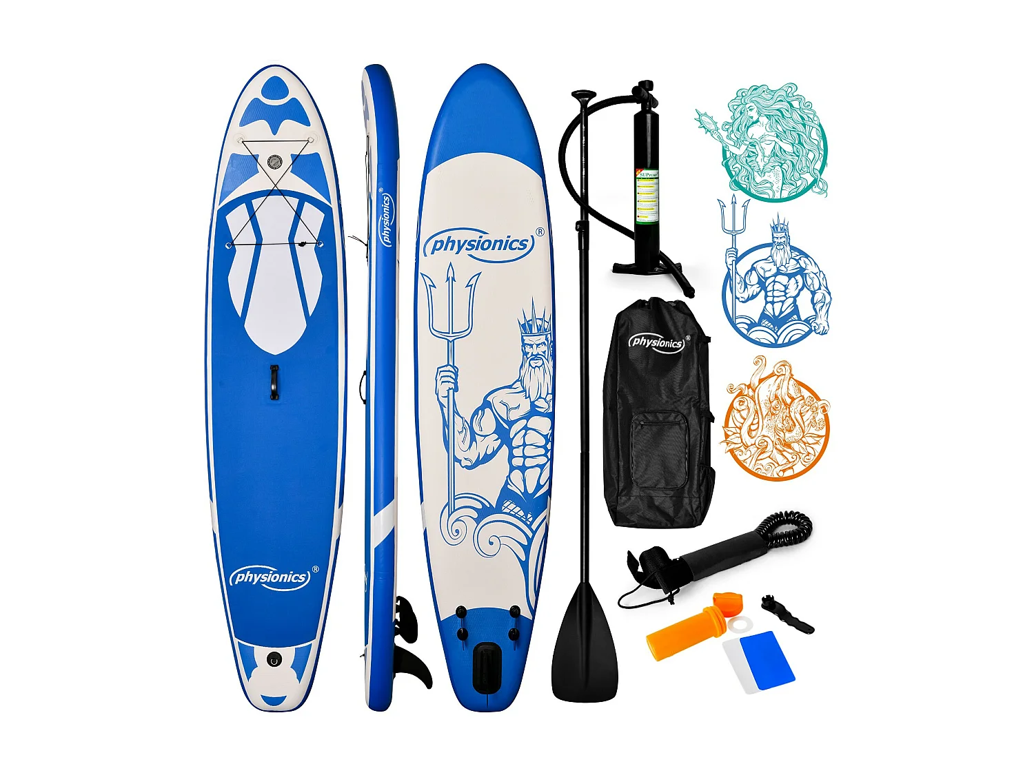 Planche SUP Poséidon 305 cm - bleu - y compris les accessoires
