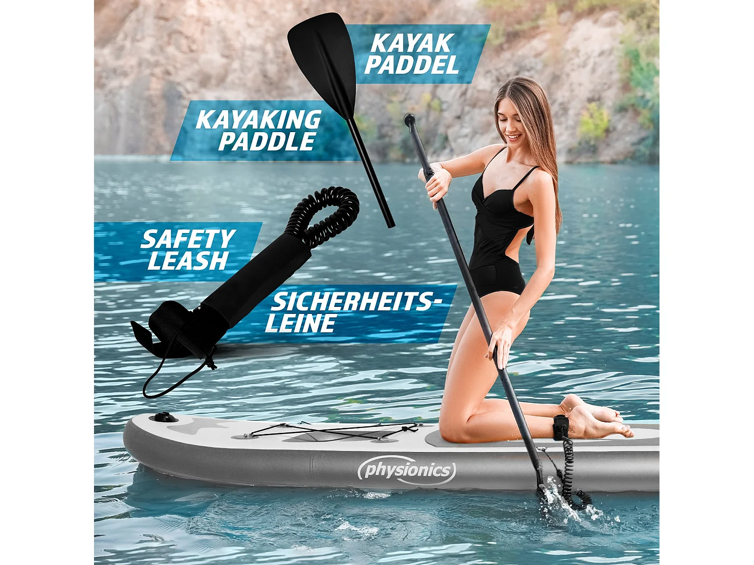 SUP board Anubis 366 cm - Zilver - Incl. accessoires
