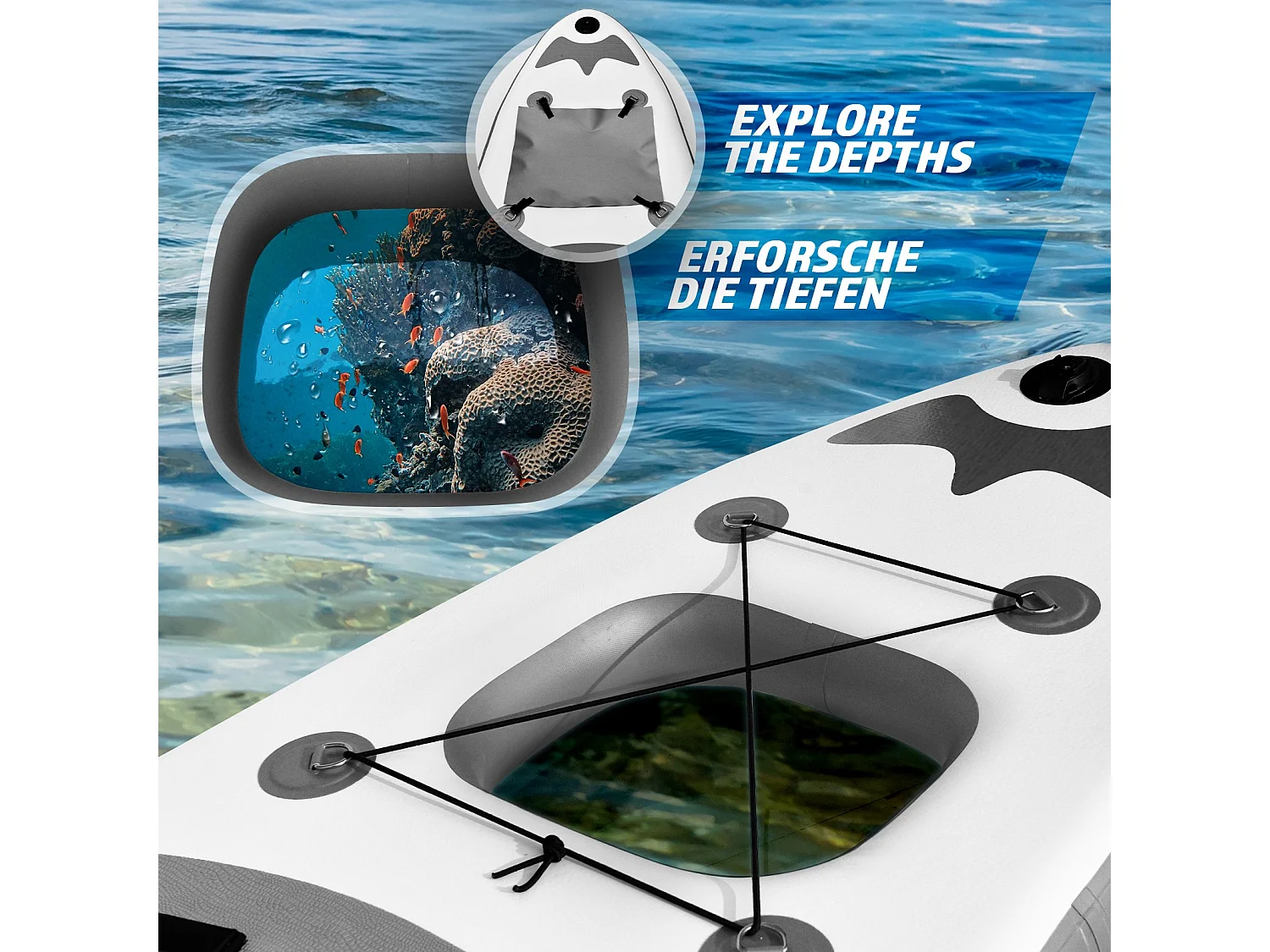 SUP board Anubis 366 cm - Zilver - Incl. accessoires