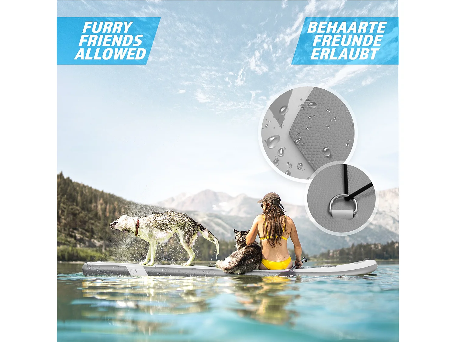 Planche SUP Anubis 305 cm - Argent - y compris les accessoires