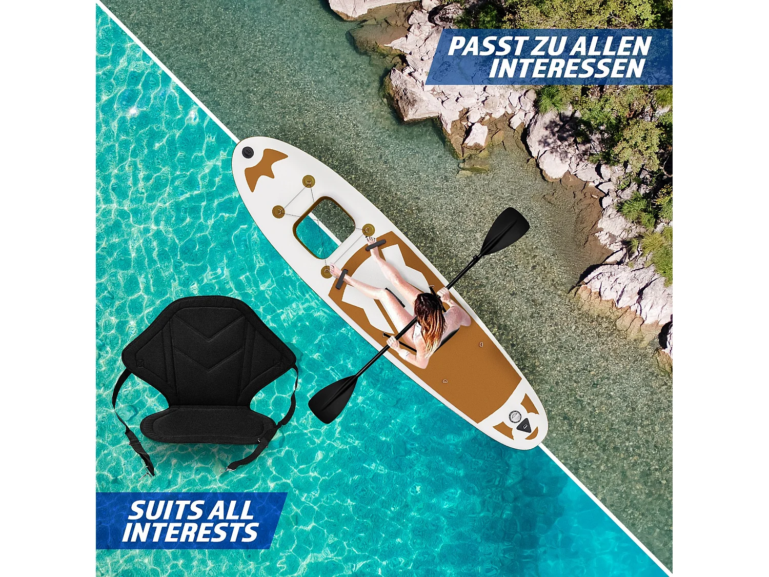 SUP board Gold Ra 366 cm - Goud - Incl. accessoires