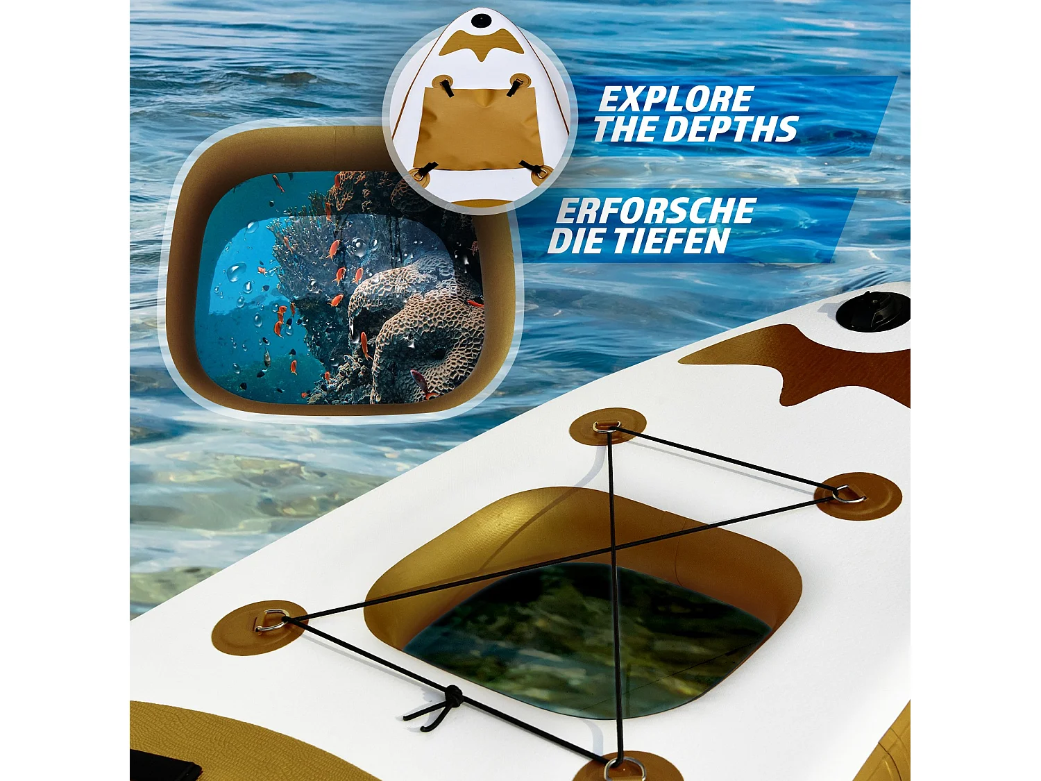 SUP board Gold Ra 366 cm - Goud - Incl. accessoires