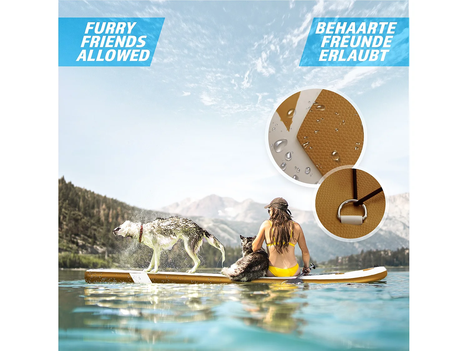 SUP board Gold Ra 366 cm - Goud - Incl. accessoires